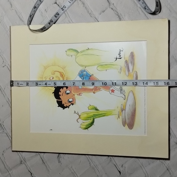 Betty Boop 2006 Western Girl By Toby Bluth Signed Print 13"x16" - Picture 10 of 10